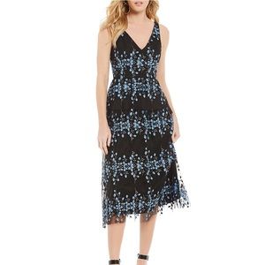 Gianni Bini Peplum Floral Embroidered Midi Dress